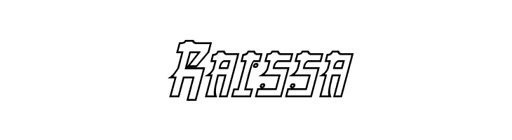 Manga Hollow Italic  Free Fonts Download