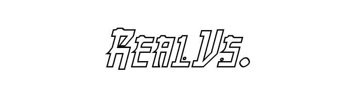 Manga Hollow Italic  Free Fonts Download