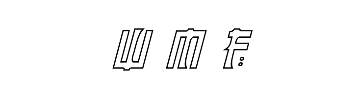 Manga Hollow Italic  Free Fonts Download