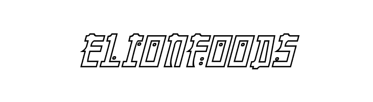 Manga Hollow Italic  Free Fonts Download