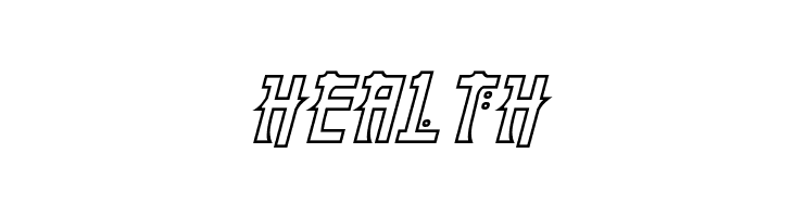 Manga Hollow Italic  Free Fonts Download