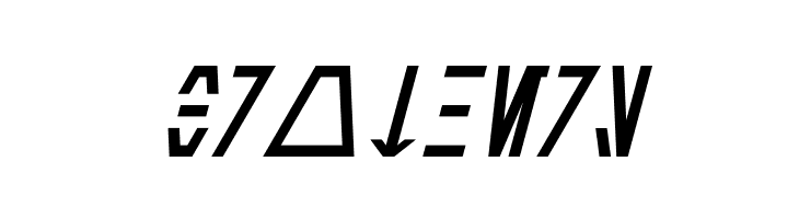 Aurebesh Cantina Italic  Free Fonts Download