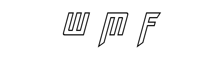 Megatron Hollow Condensed Italic  Free Fonts Download