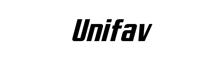 Unifav Virtucorp Italic Font