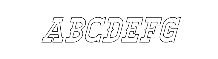 Winslett Hollow Italic  Free Fonts Download