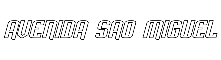 Empanada Extended Outline Italic  Free Fonts Download