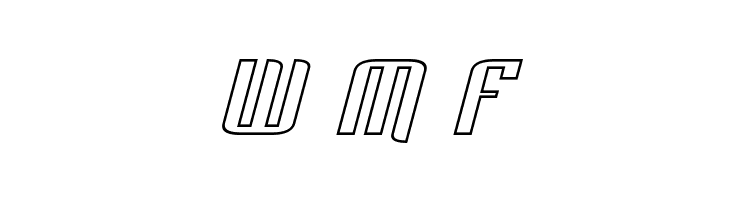 Empanada Extended Outline Italic  Free Fonts Download