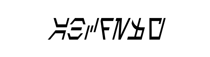 Aurebesh Condensed Italic  Free Fonts Download