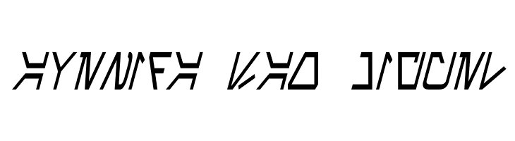 Aurebesh Condensed Italic  Free Fonts Download