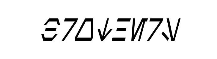 Aurebesh Condensed Italic  Free Fonts Download