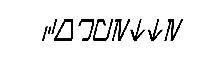 Aurebesh Condensed Italic  Free Fonts Download