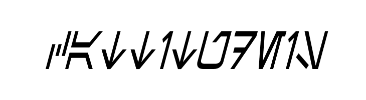 Aurebesh Condensed Italic  Free Fonts Download