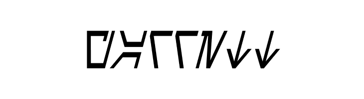 Aurebesh Condensed Italic  Free Fonts Download