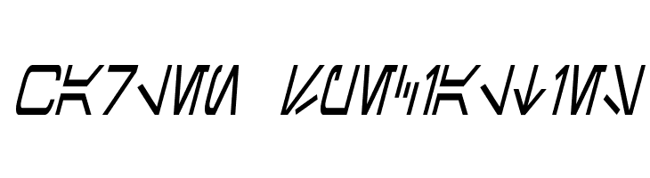 Aurebesh Condensed Italic  Free Fonts Download