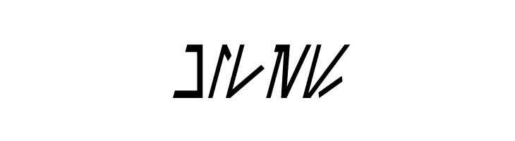 Aurebesh Condensed Italic  Free Fonts Download