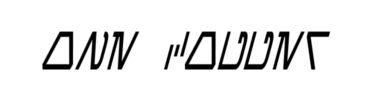 Aurebesh Condensed Italic  Free Fonts Download