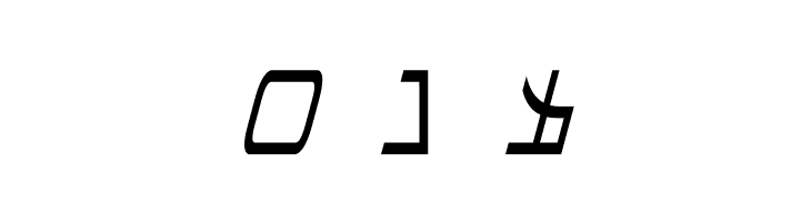 Aurebesh Condensed Italic  Free Fonts Download