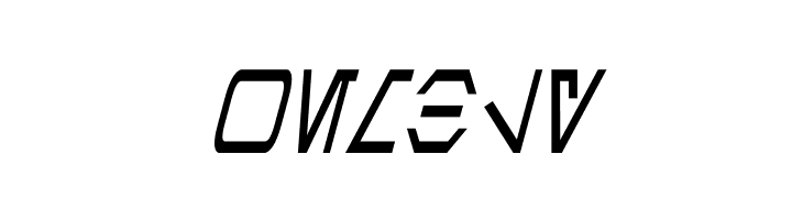 Aurebesh Condensed Italic  Free Fonts Download