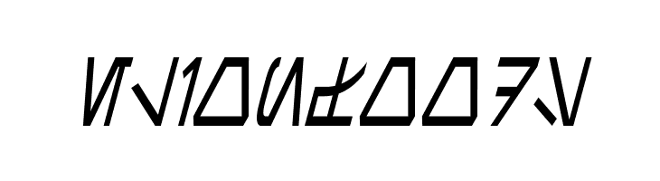 Aurebesh Condensed Italic  Free Fonts Download