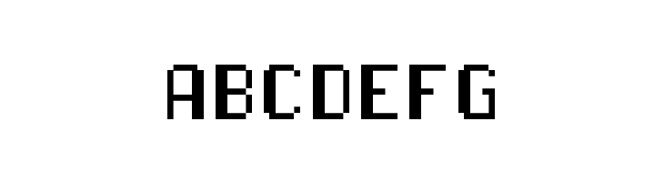 ABCDEFG Pixel Operator Mono HB Font