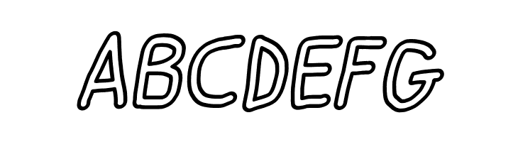 Smoothie Outline Italic  Free Fonts Download