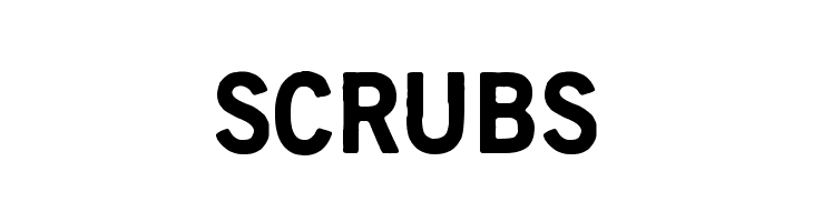SCRUBS Scratch X Black Font