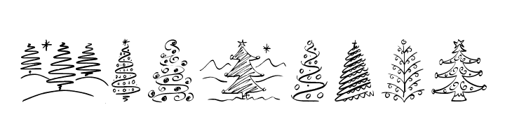 Christmas Trees Celebration  Free Fonts Download