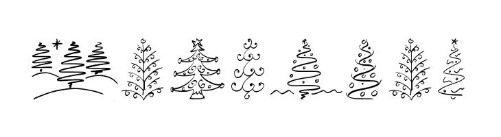 Christmas Trees Celebration  Free Fonts Download