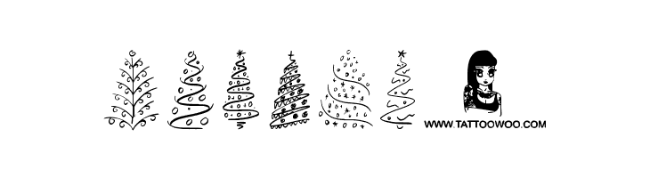 Christmas Trees Celebration  Free Fonts Download