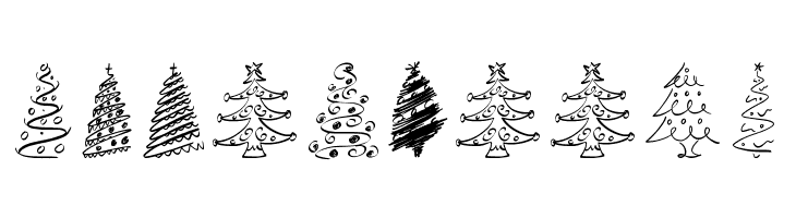 Christmas Trees Celebration  Free Fonts Download