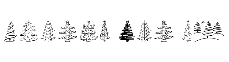 Christmas Trees Celebration  Free Fonts Download