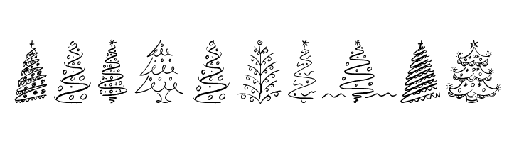 Christmas Trees Celebration  Free Fonts Download