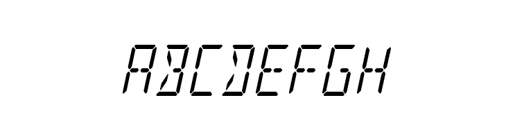 LED Sled Condensed Italic  Free Fonts Download