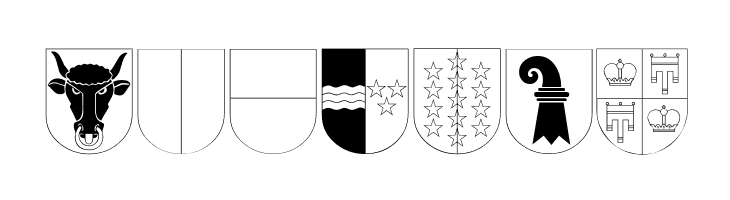 Kantonswappen CHFL  Free Fonts Download