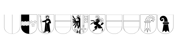 Kantonswappen CHFL  Free Fonts Download