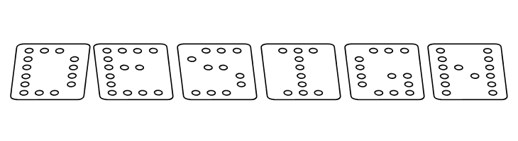 Domino flad kursiv omrids  Free Fonts Download