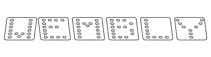 Domino flad kursiv omrids  Free Fonts Download