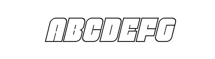 Funk Machine Outline Italic  Free Fonts Download