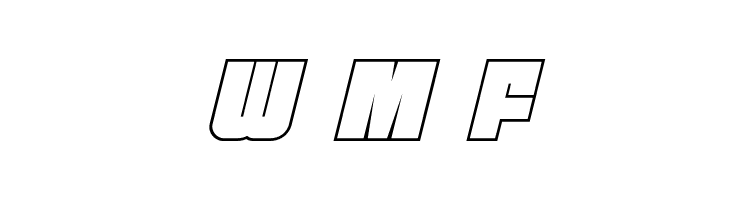 Funk Machine Outline Italic  Free Fonts Download