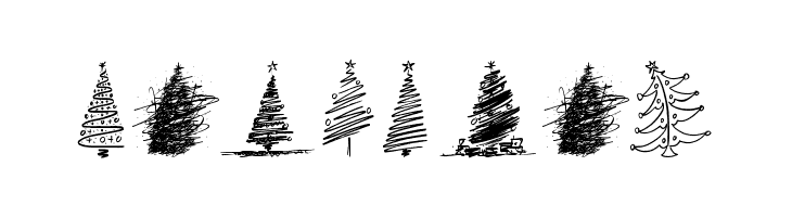 Merry Christmas Trees  Free Fonts Download