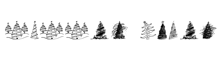 Merry Christmas Trees  Free Fonts Download