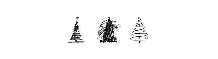 Merry Christmas Trees  Free Fonts Download