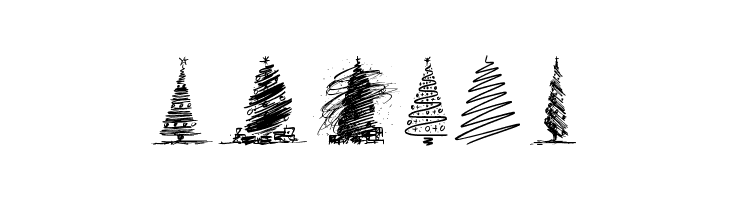 Merry Christmas Trees  Free Fonts Download