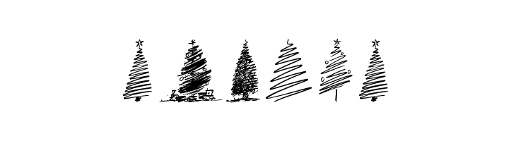 Merry Christmas Trees  Free Fonts Download