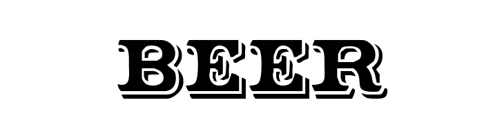 BEER Shadowed Serif Font