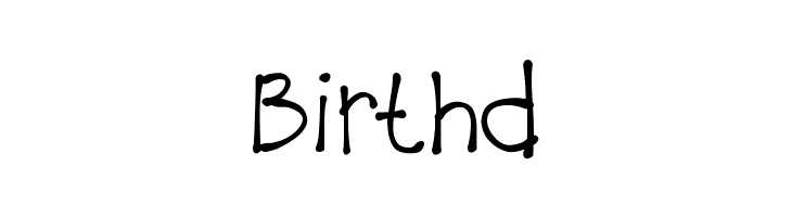 Birthd KBTheLittleFella Font
