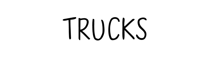Trucks Quaderno Bianco Font