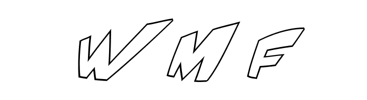 VTC ScreamItLoud Outline Italic  Free Fonts Download