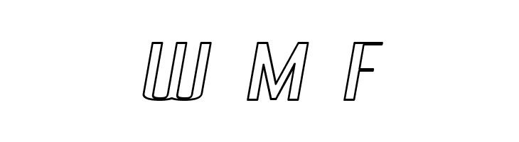 Pecot Outline Oblique  Free Fonts Download
