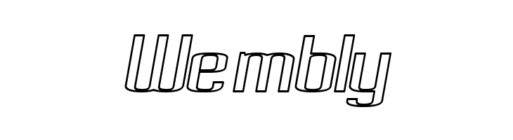 Pecot Outline Oblique  Free Fonts Download